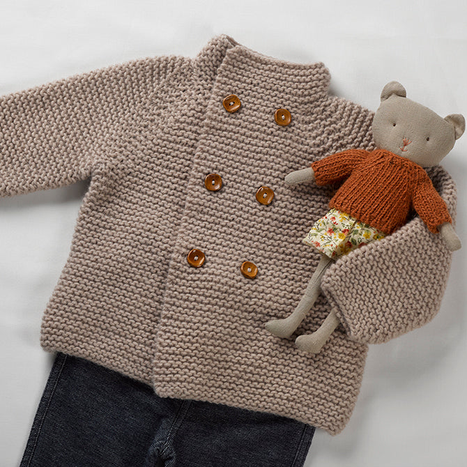 String Mini Pea Coat Knitting Pattern