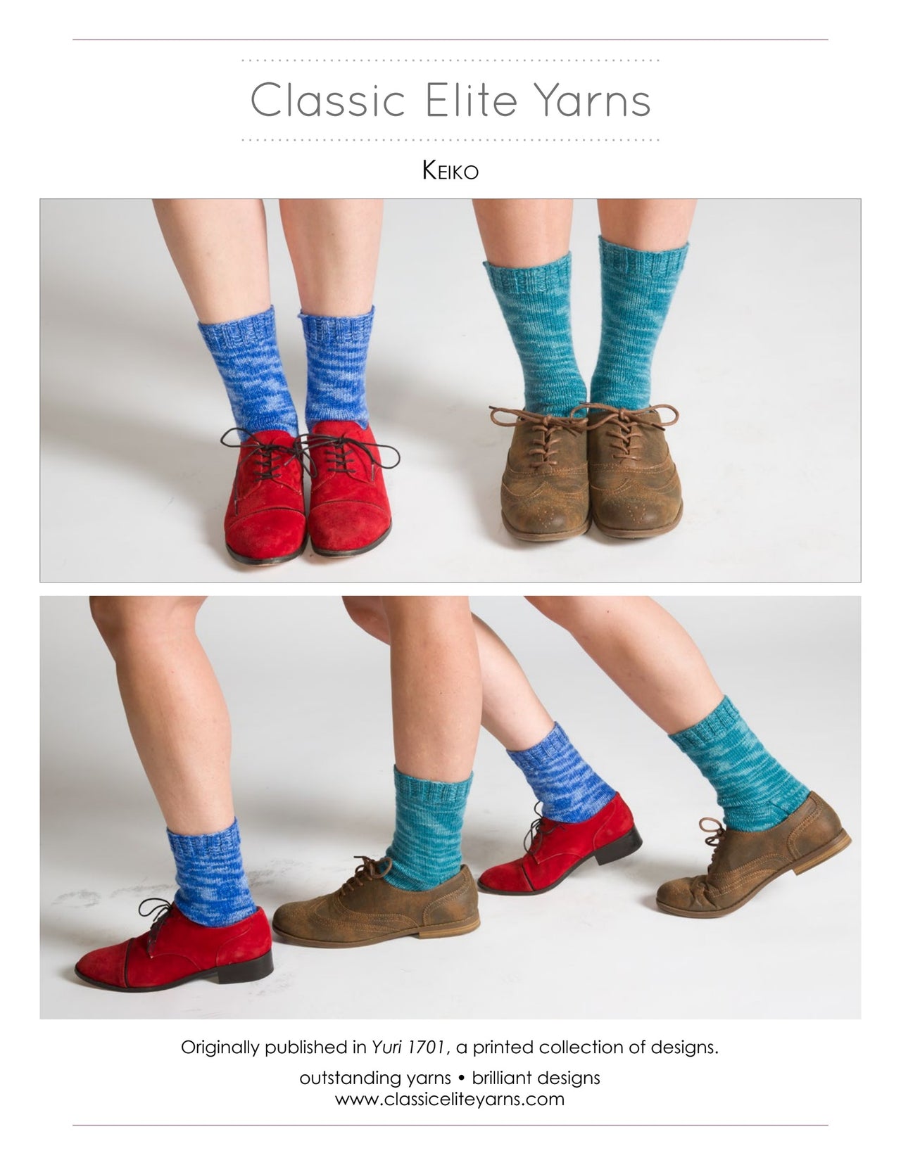 Classic Elite Yarns Keiko Socks Knitting Pattern