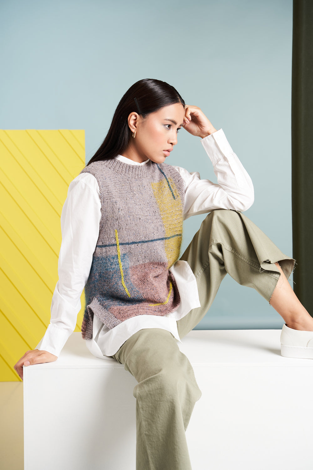 Rowan Asymmetry Waistcoat Knitting Pattern