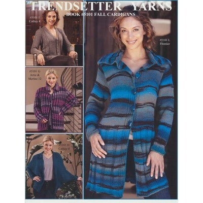 Trendsetter Yarns 5101 Fall Cardigans Knitting Pattern