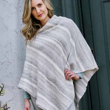 Trendsetter N Cabled Border Poncho Cape Knitting Pattern