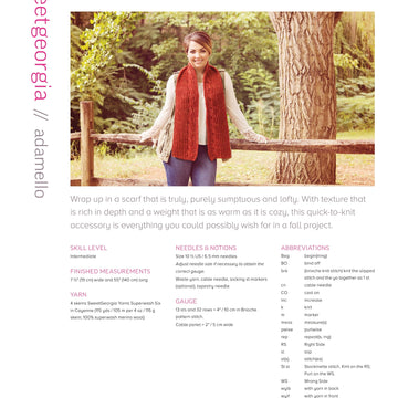 SweetGeorgia Adamello Scarf Knitting Pattern