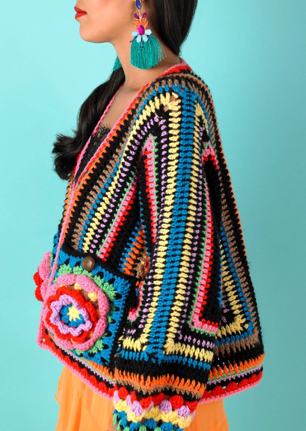 Paintbox Yarns Blooming Bomber Jacket Crochet Pattern