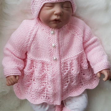 Isabella Baby Cardigan, Hat & Booties knitting pattern