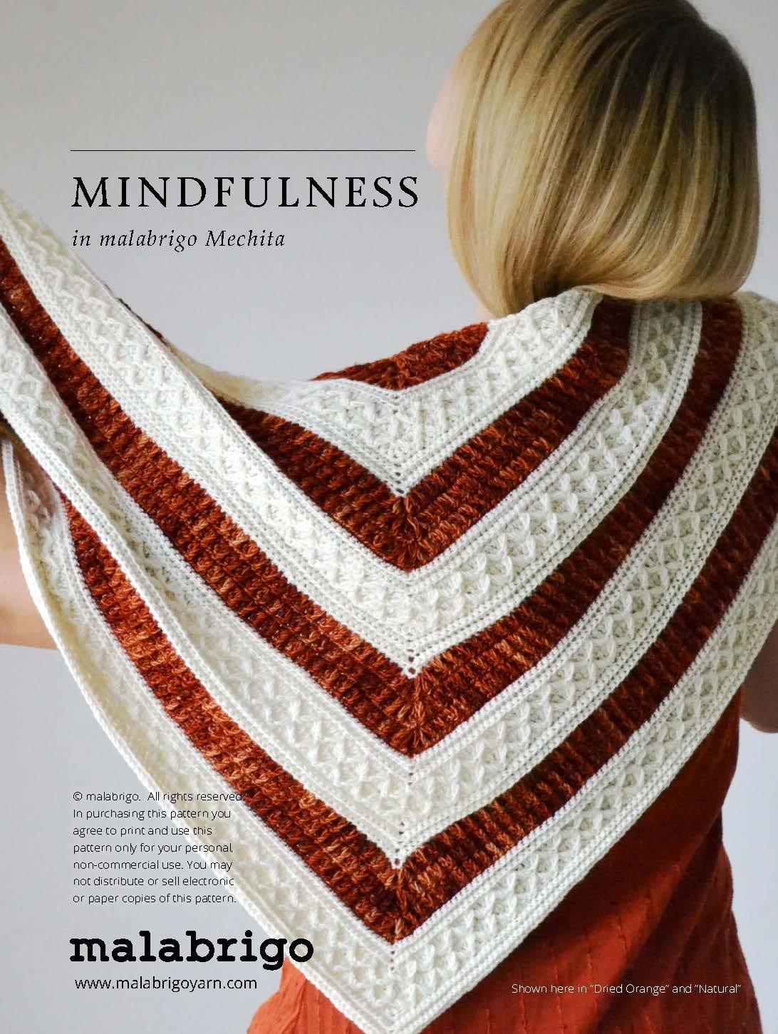 Mindfullness Shawl in Malabrigo Mechita - PDF