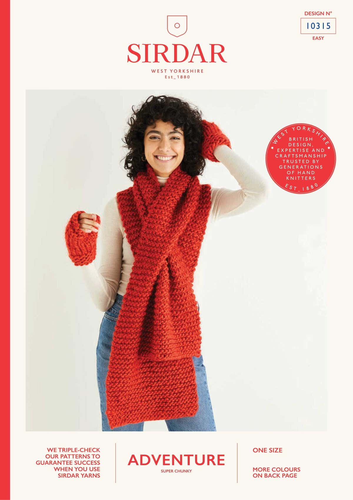 Sirdar Slot-Through Scarf & Mitts Knitting Pattern