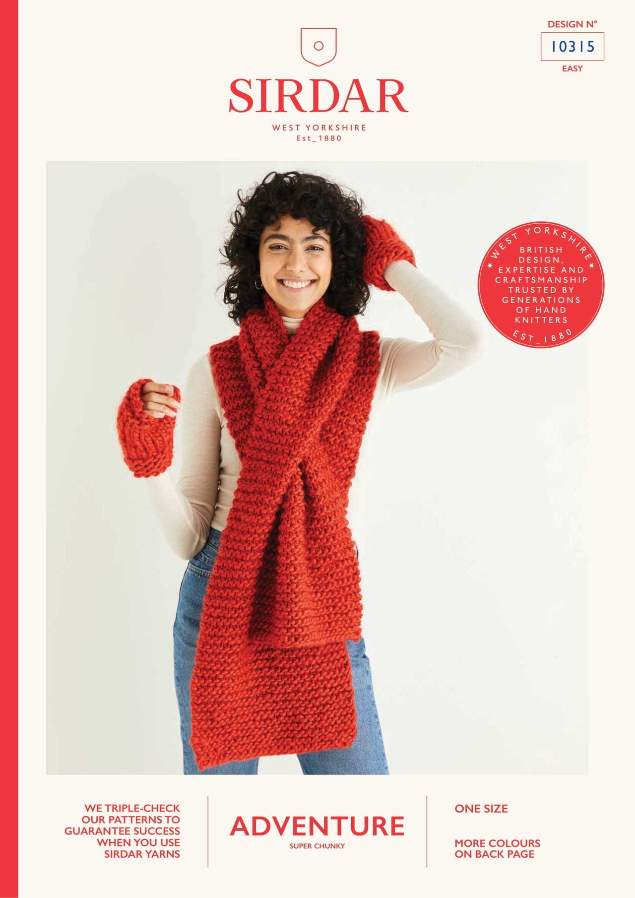Sirdar Slot-Through Scarf & Mitts Knitting Pattern