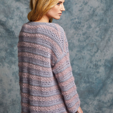 Taro Cardigan in Rowan Creative Linen, Fine Lace & Kidsilk Haze