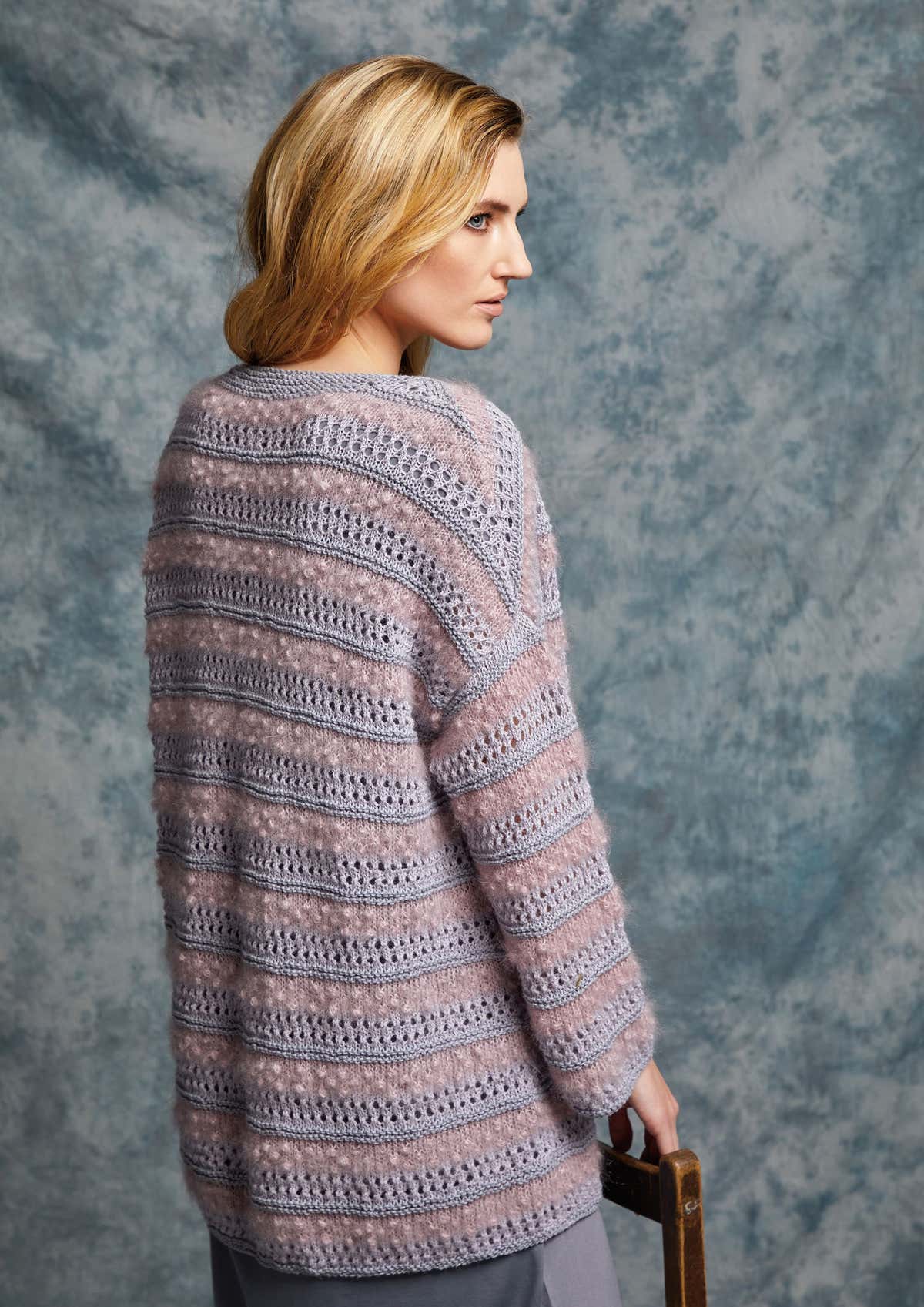 Taro Cardigan in Rowan Creative Linen, Fine Lace & Kidsilk Haze