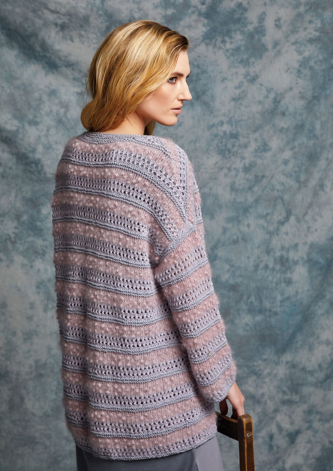 Taro Cardigan in Rowan Creative Linen, Fine Lace & Kidsilk Haze