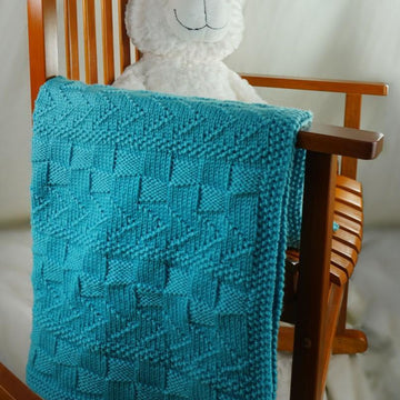 Cascade Yarns C Textured Lap Throw Blanket Knitting Pattern