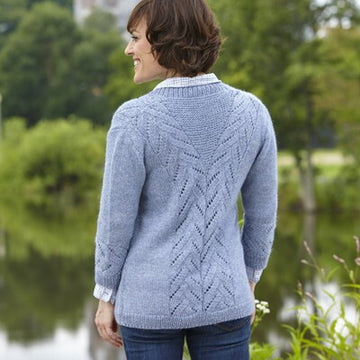 Valley Yarns Mill River Cardigan Knitting Pattern