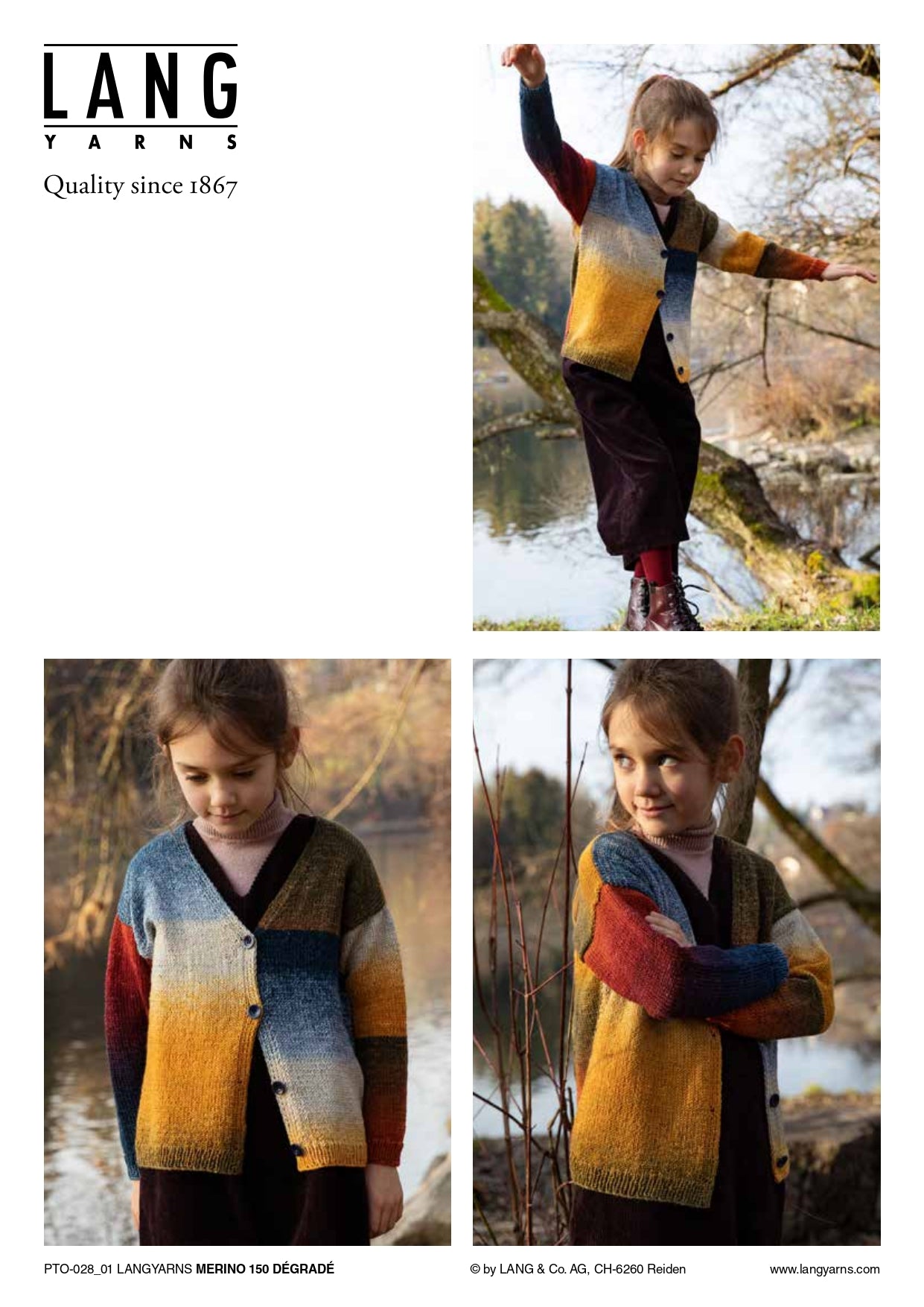 Lang PTO28-01 Cardigan Knitting Pattern