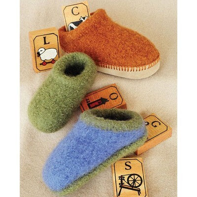 Fiber Trends CH38X Children's Felt Clogs Knitting Pattern