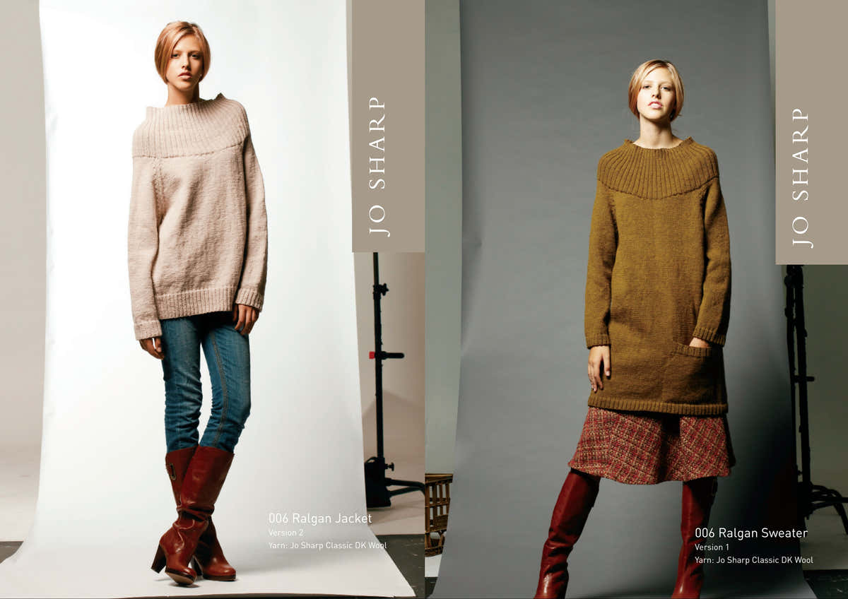 Jo Sharp Raglan Sweater Jumper Knitting Pattern