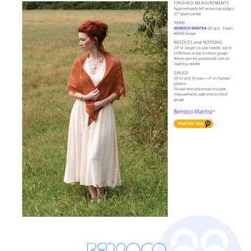 Berroco Cabriele Wrap Knitting Pattern
