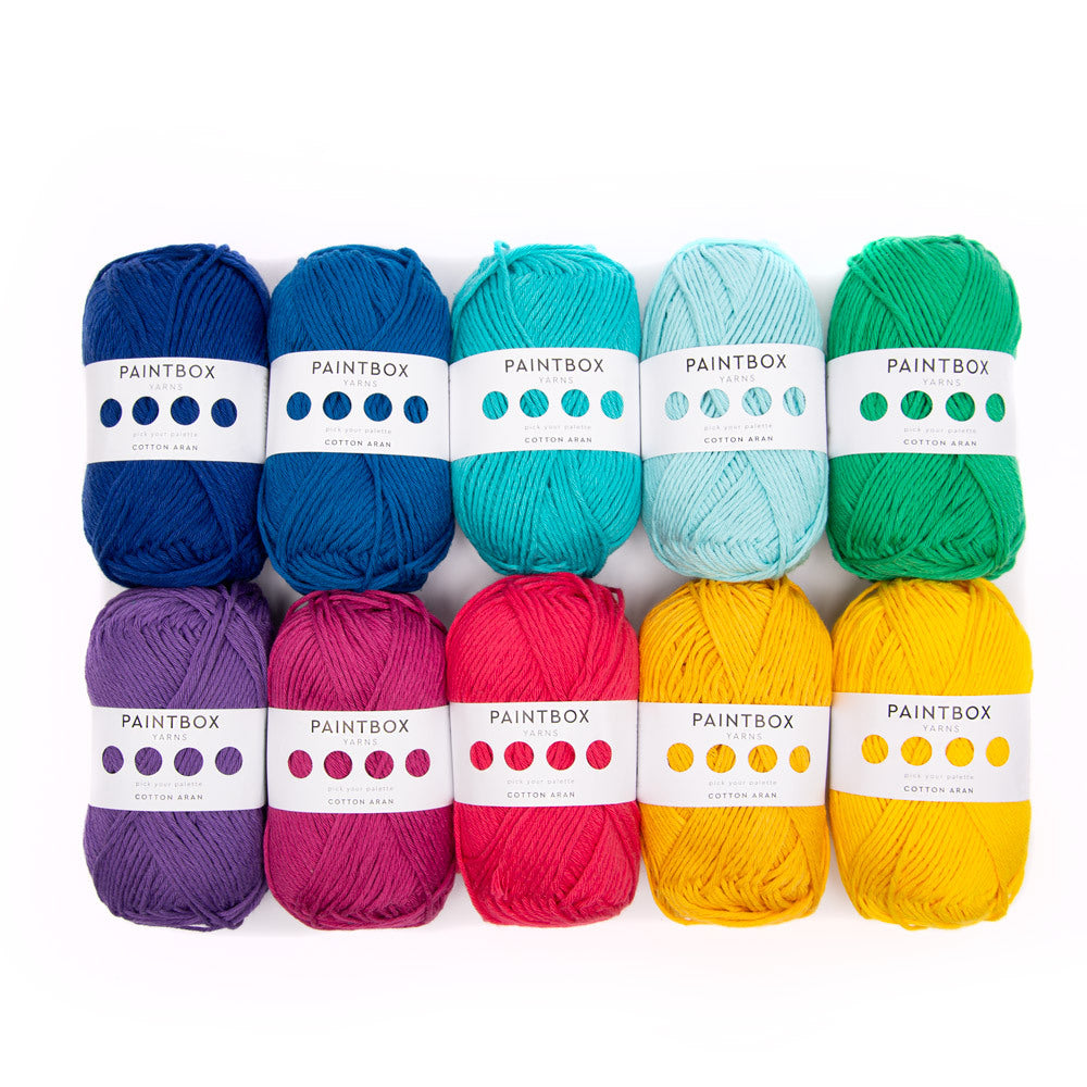 Paintbox Yarns Cotton Aran 10 Ball Color Pack Yarn - Cotton Aran