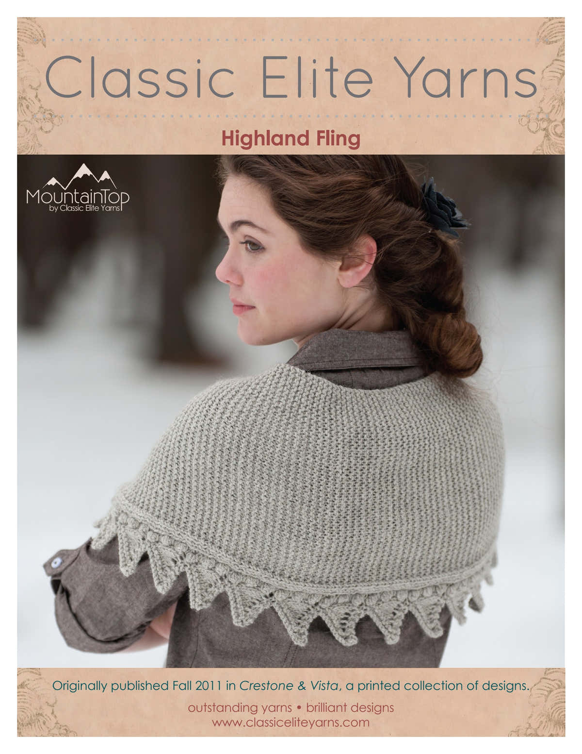 Classic Elite Yarns Highland Fling Wrap Knitting Pattern