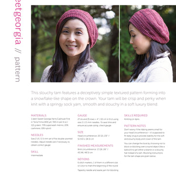 SweetGeorgia Sneachda Tam Hat Knitting Pattern