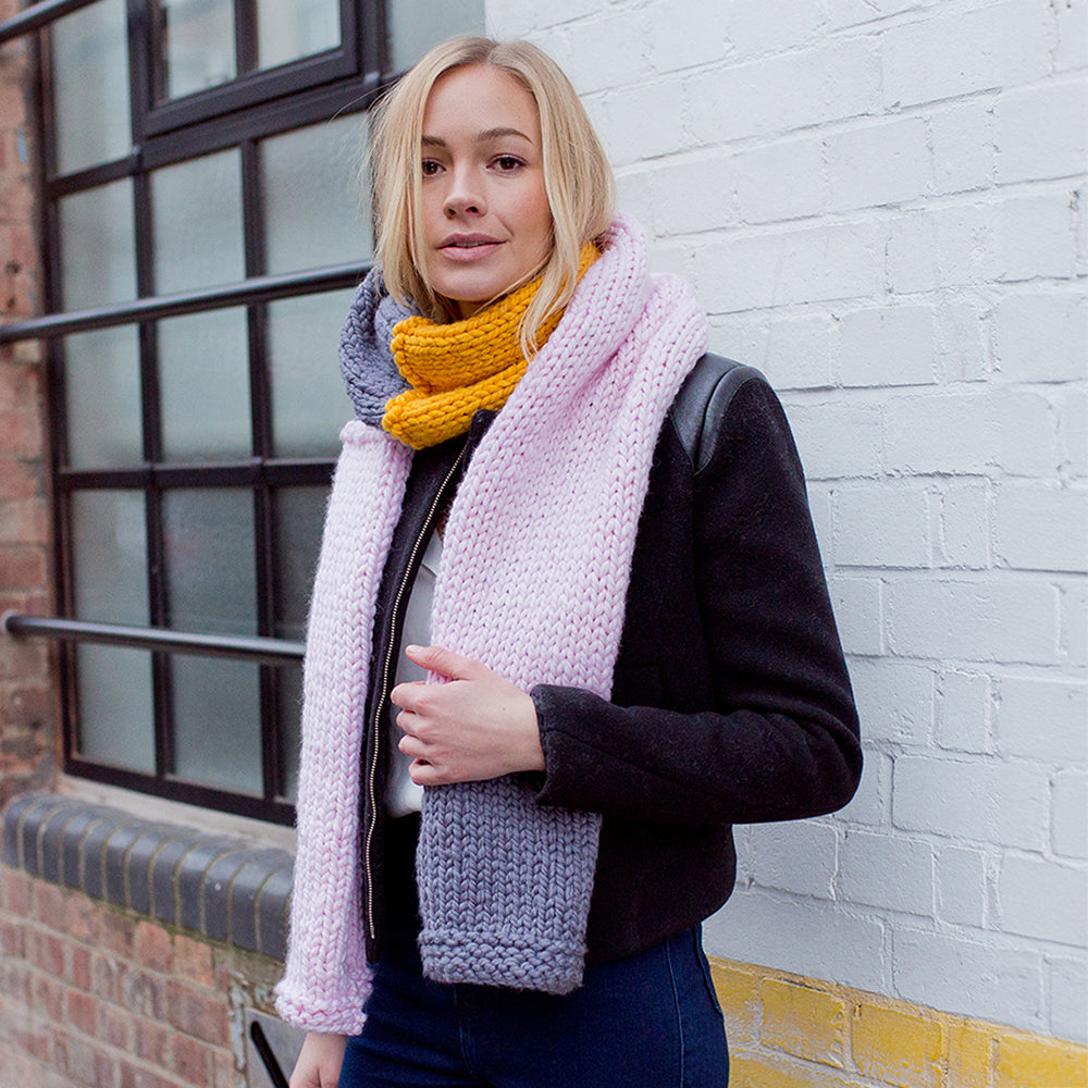 MillaMia Lisen Stripe Scarf Knitting Pattern