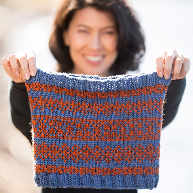 Cascade Yarns Easy Peasy Stranded Cowl Knitting Pattern