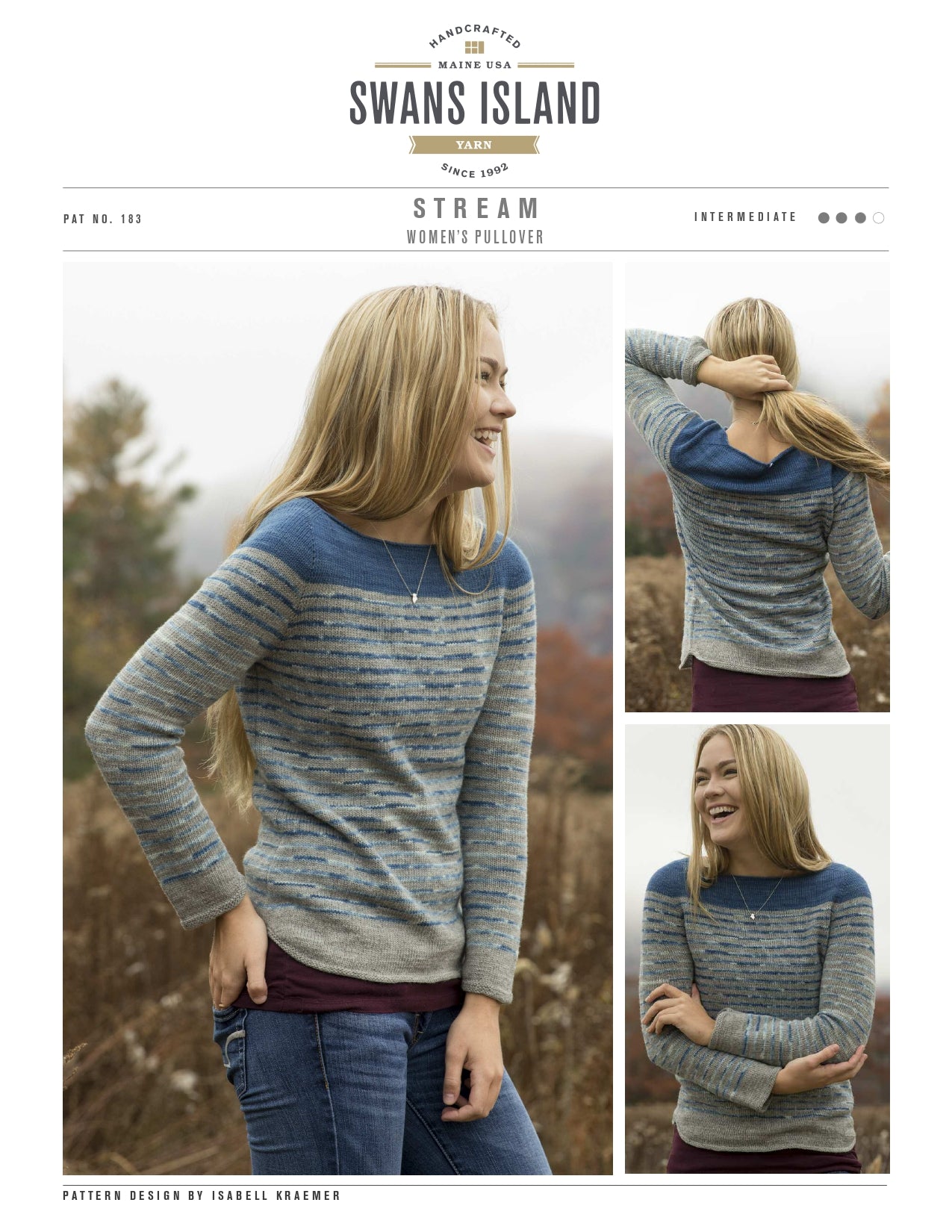 Swans Island Stream Pullover Jumper Knitting Pattern