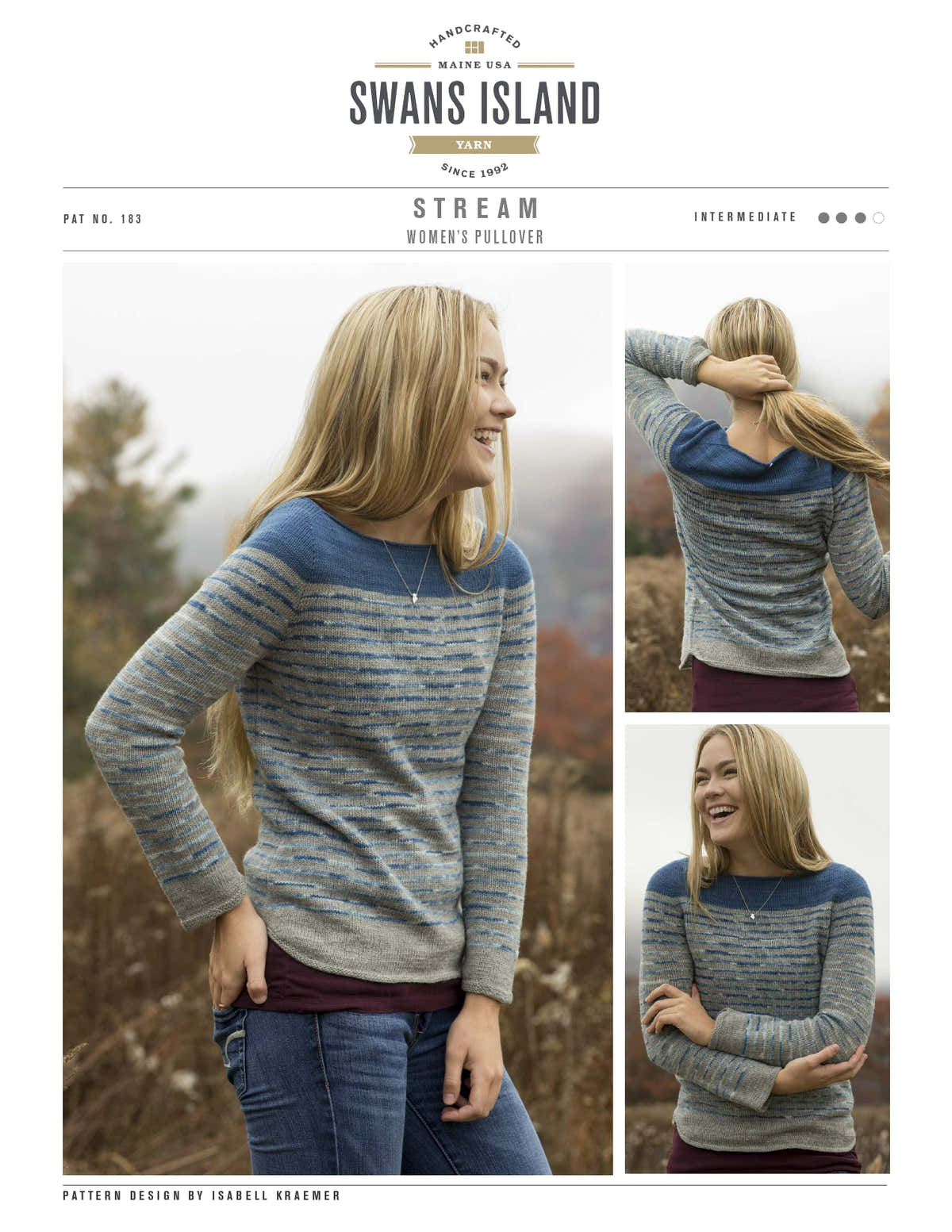 Swans Island Stream Pullover Jumper Knitting Pattern