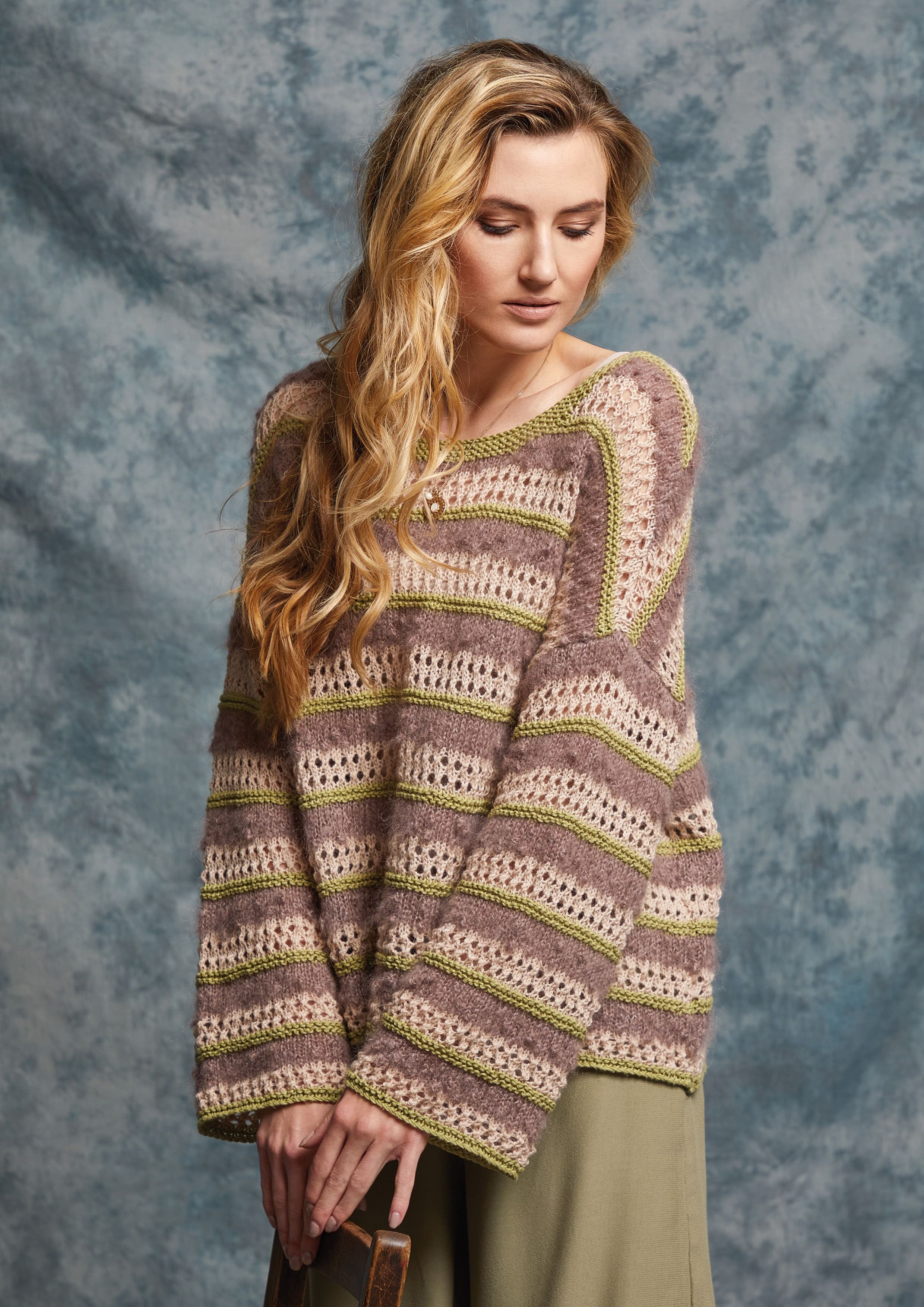 Taro Sweater in Rowan Creative Linen, Fine Lace & Kidsilk Haze
