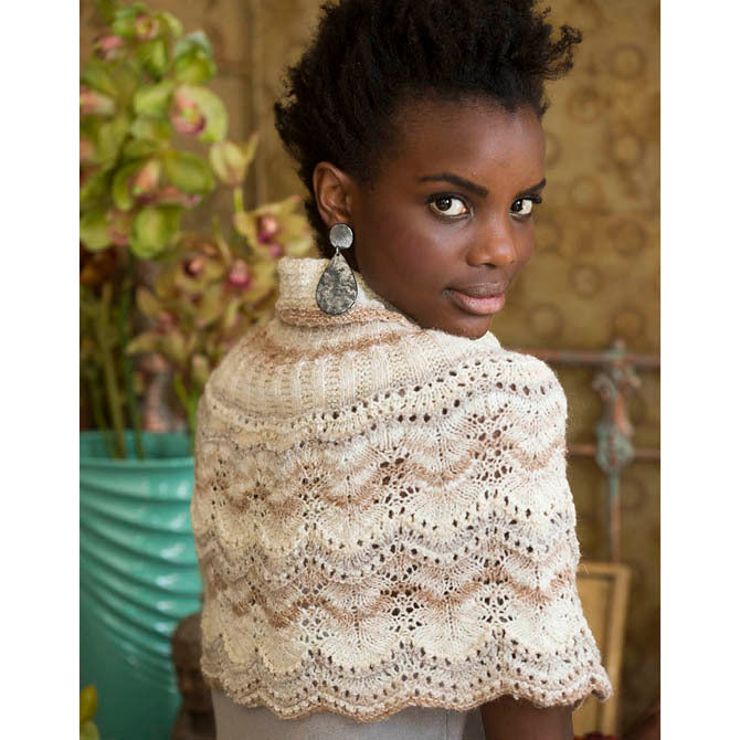 Noro Mock Neck Capelet Knitting Pattern