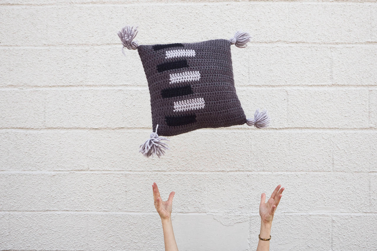 Sliding Doors Throw Pillow Cushion Crochet Pattern