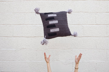 Sliding Doors Throw Pillow in Lion Brand Hue & Me - M20290-TWH PDF