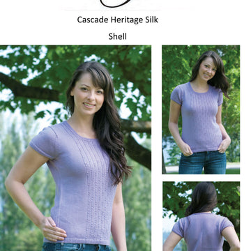 Cascade Yarns FW Heritage Silk Shell Jumper Knitting Pattern