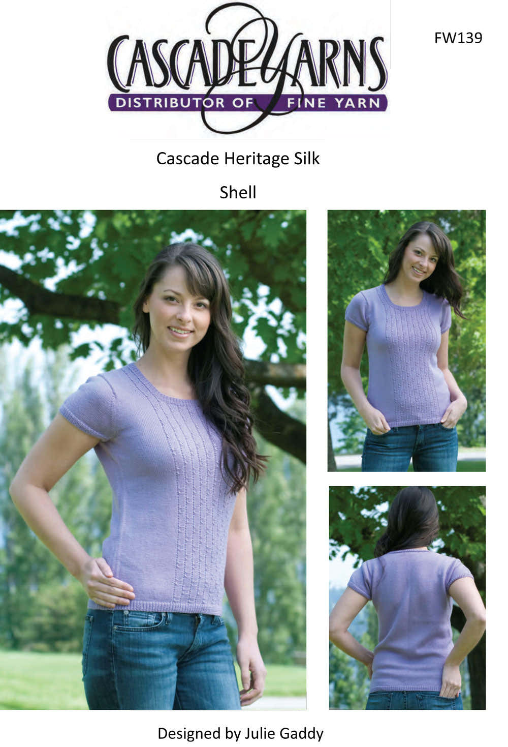 Cascade Yarns FW Heritage Silk Shell Jumper Knitting Pattern