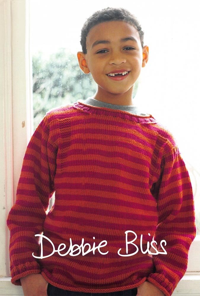 Debbie Bliss Striped Sweater PDF - Old