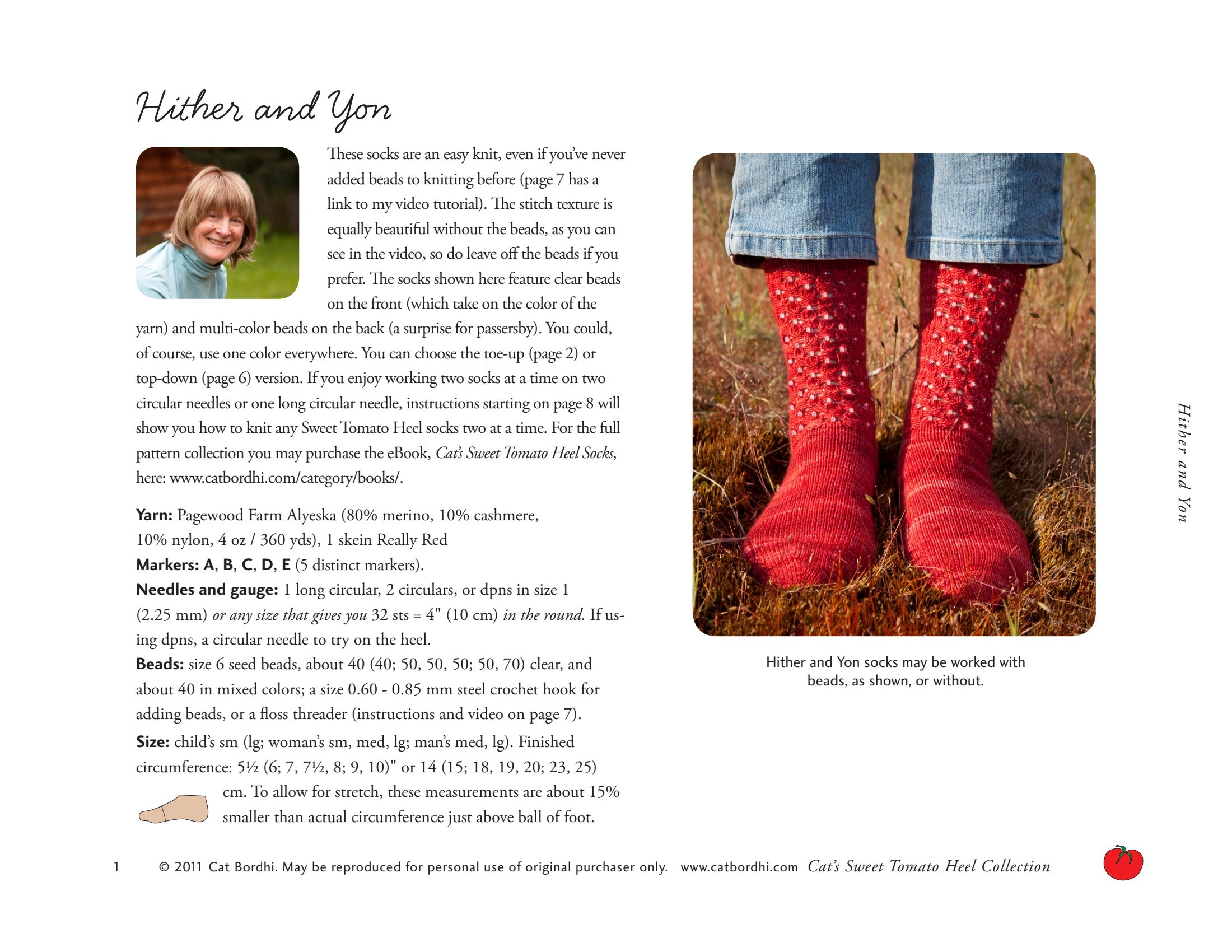 Cat Bordhi Hither and Yon Socks Knitting Pattern