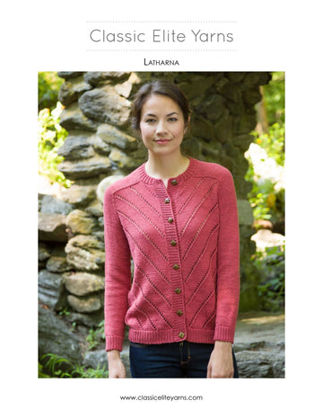 Classic Elite Yarns Latharna Cardigan Knitting Pattern
