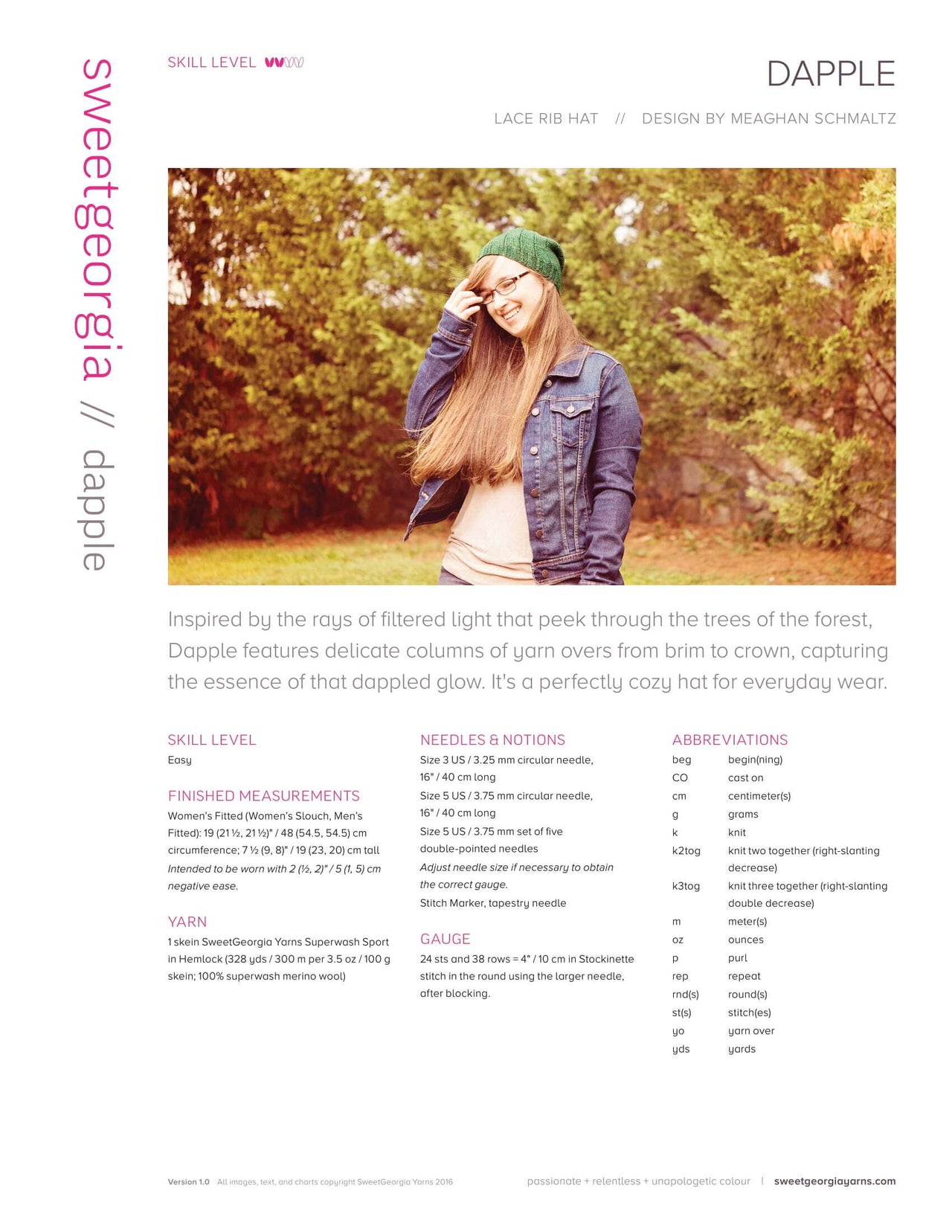 SweetGeorgia Dapple PDF