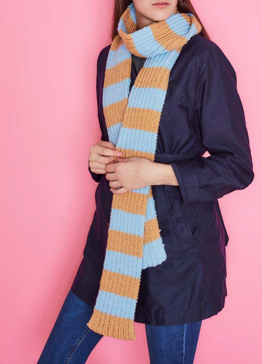 Paintbox Yarns Horizon Scarf Knitting Pattern