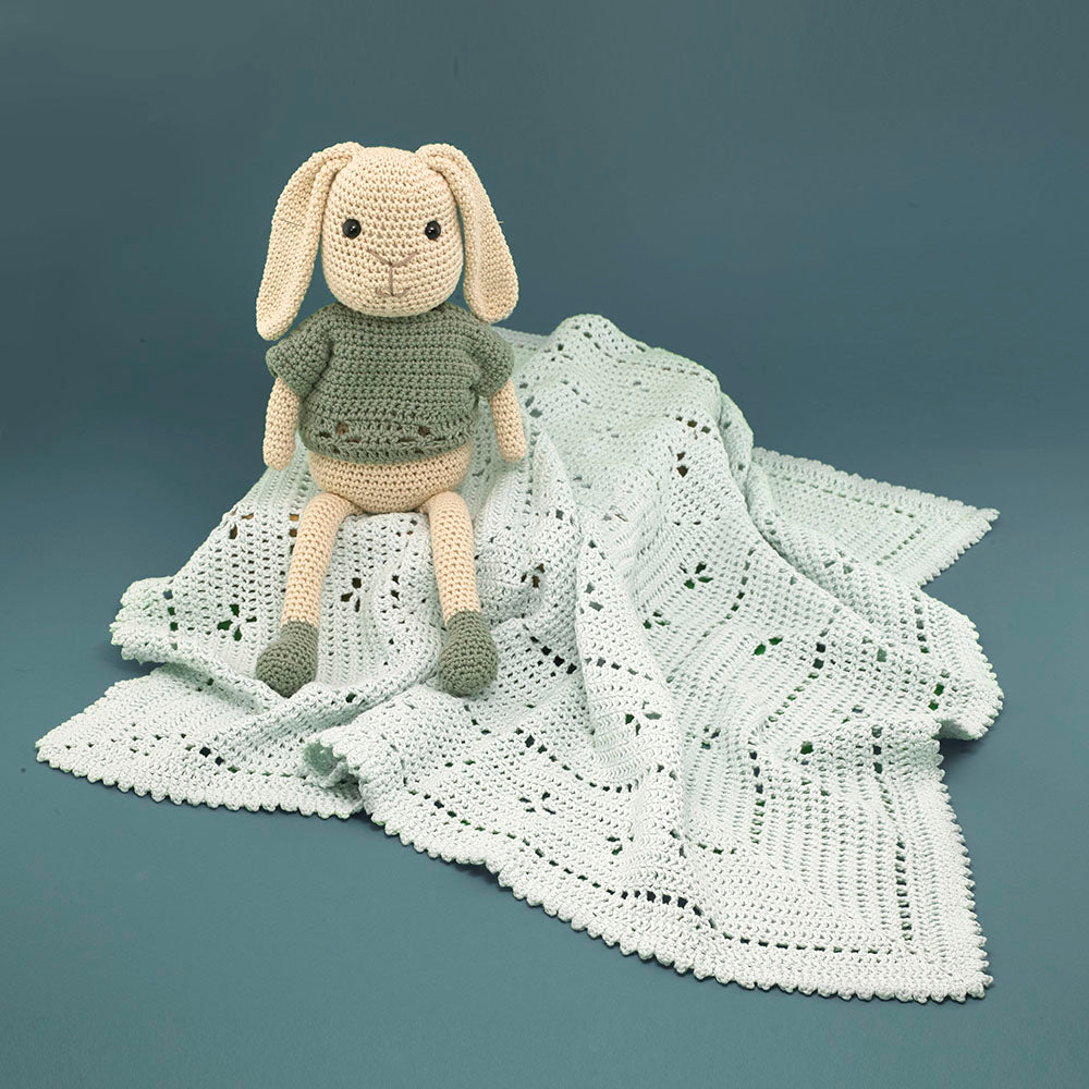 Paintbox Yarns Lullaby Blanket & Bunny Crochet Pattern