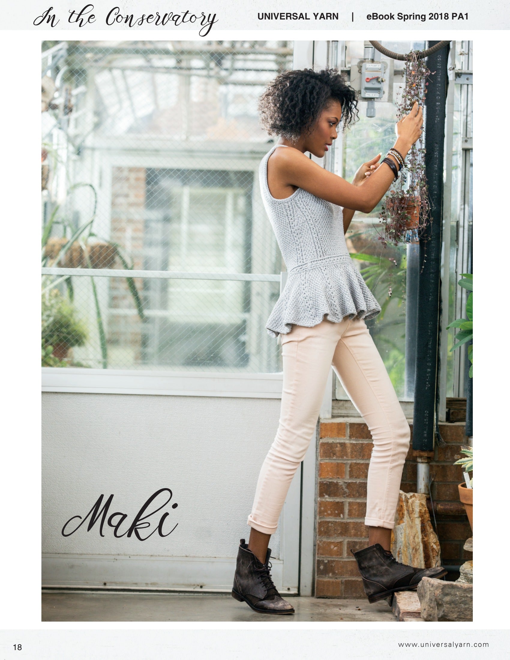 Universal Yarn Maki Jumper Knitting Pattern