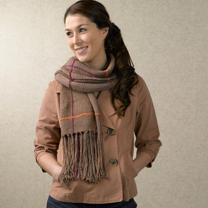 Valley Yarns Hen Plaid Wrap Knitting Pattern