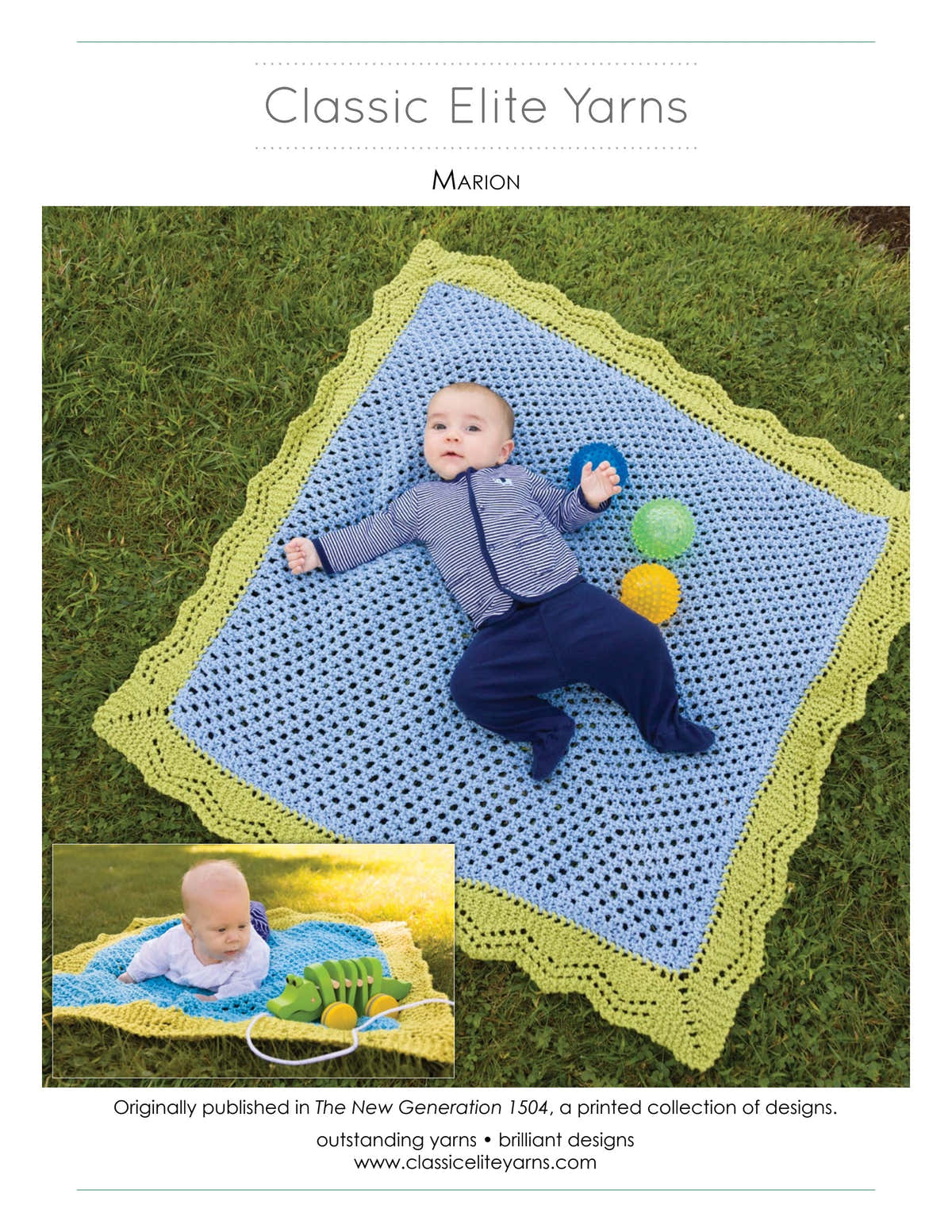 Classic Elite Yarns Marion Blanket Knitting Pattern