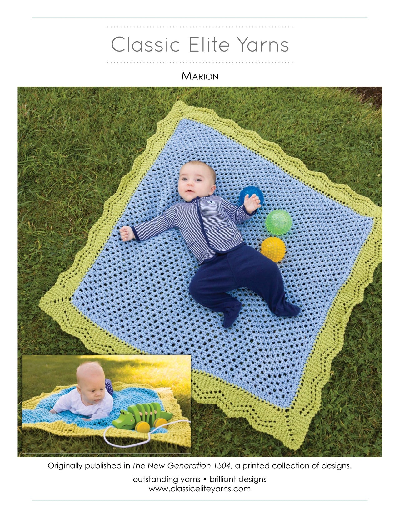 Classic Elite Yarns Marion Blanket Knitting Pattern