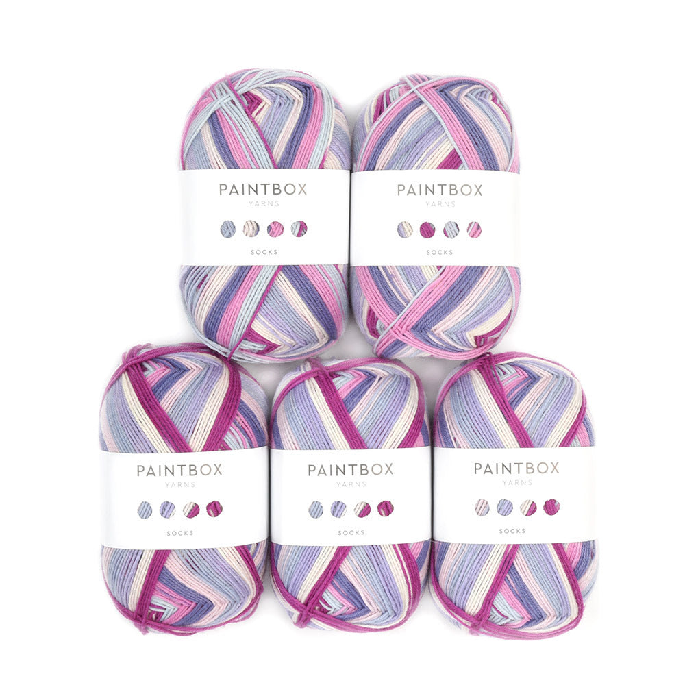Paintbox Yarns Socks 5 Ball Value Pack Yarn - Wool 4 Ply