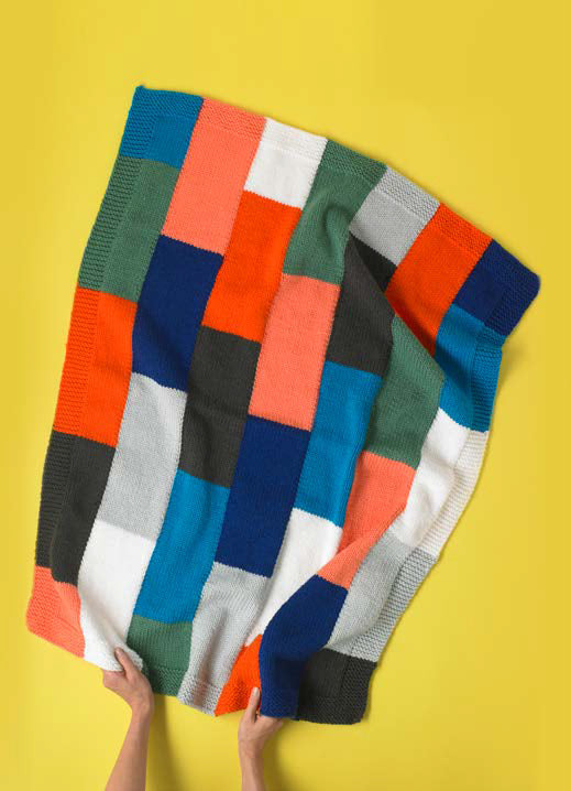 Paintbox Yarns Brick Work Blanket Knitting Pattern
