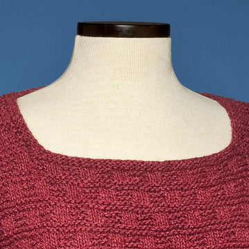 Square Neck Side Slit Pullover #174