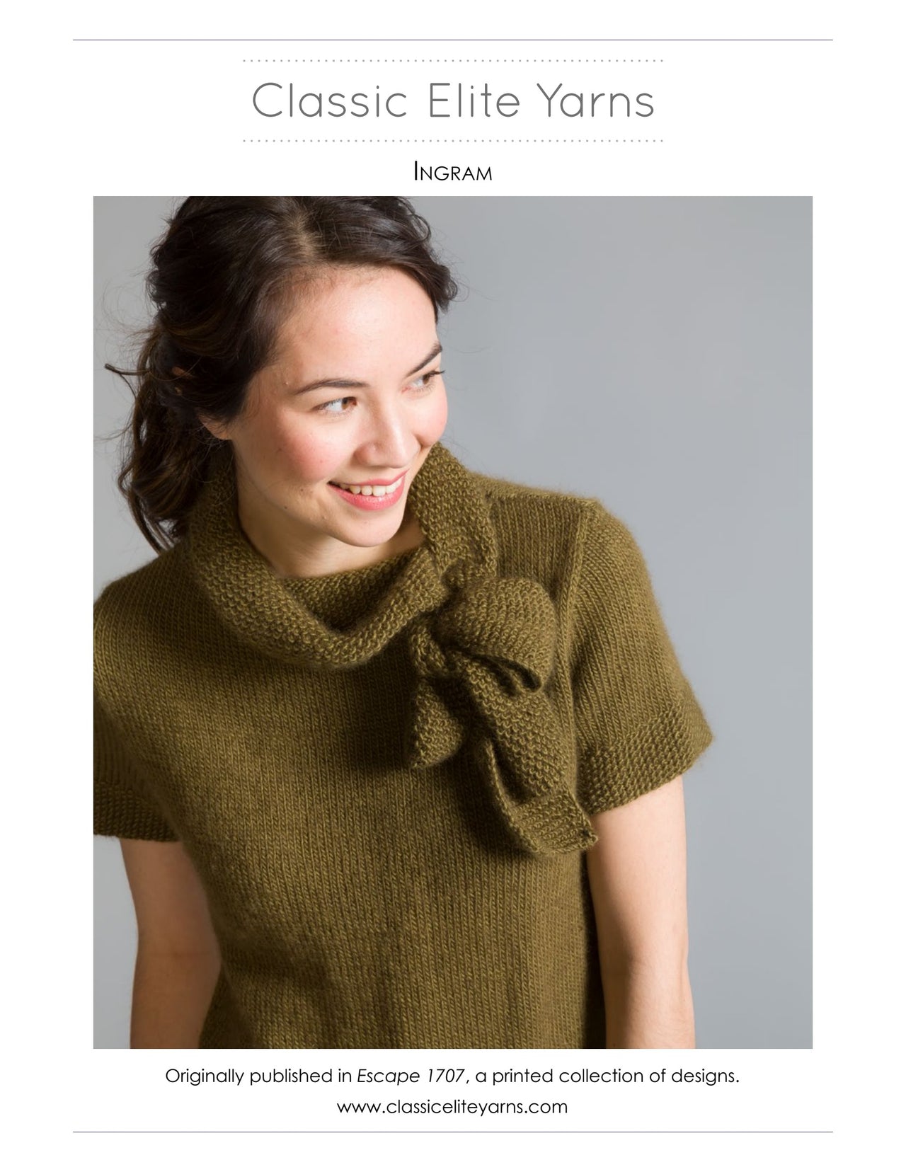 Classic Elite Yarns Ingram Jumper Knitting Pattern