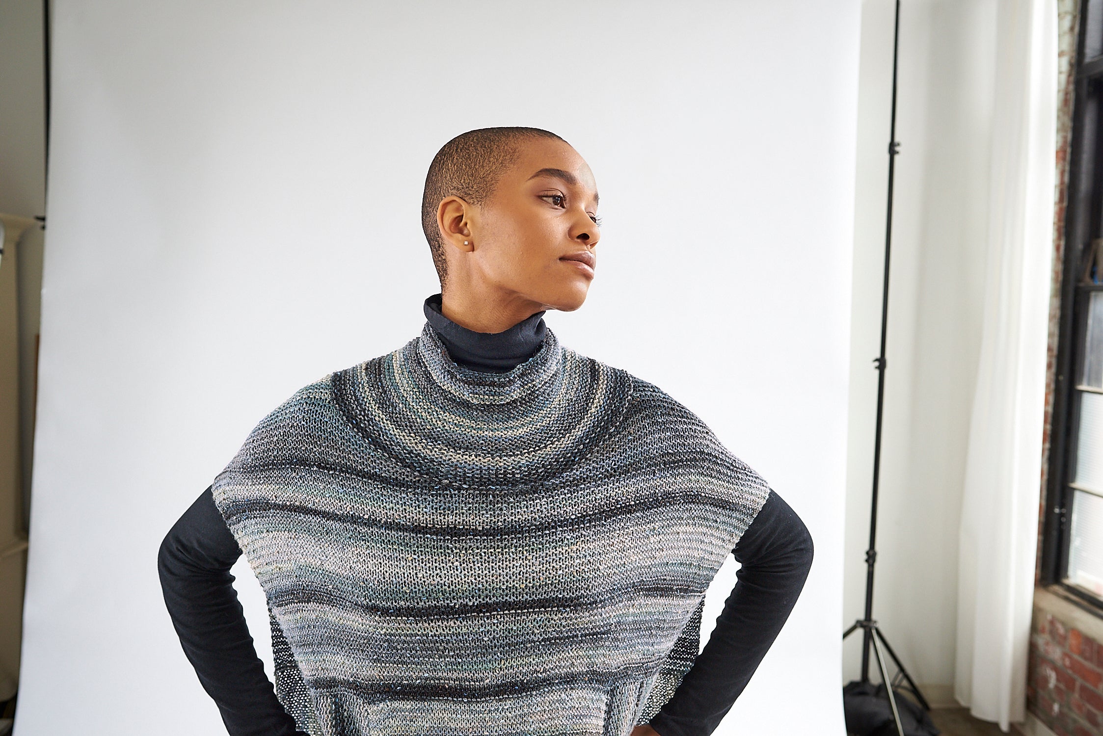 Marjoram Poncho Cape Knitting Pattern