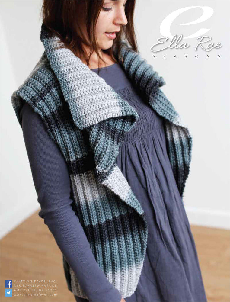 Ella Rae Ribbed Vest Waistcoat Knitting Pattern