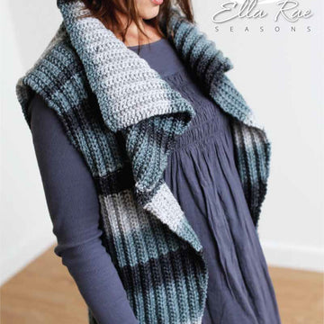 Ella Rae Ribbed Vest Waistcoat Knitting Pattern
